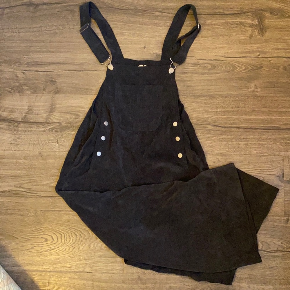 Pink blush corduroy maternity crop overalls